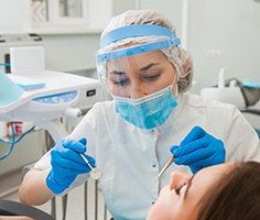 Lancaster implant dentist performing dental implant surgery