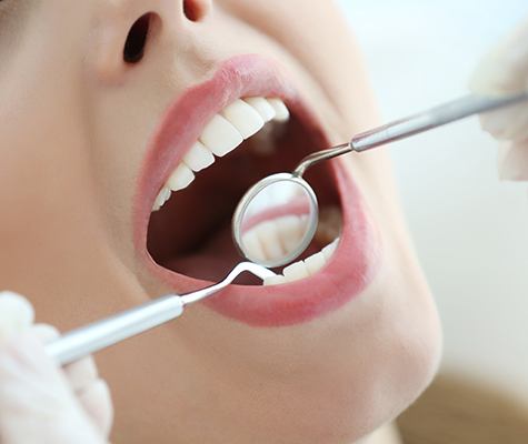 Patient receiving periodontal therapy