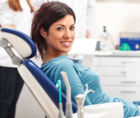 Woman smiling before sedation dentistry visit