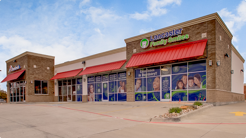 Lancaster dental office building and parking lot